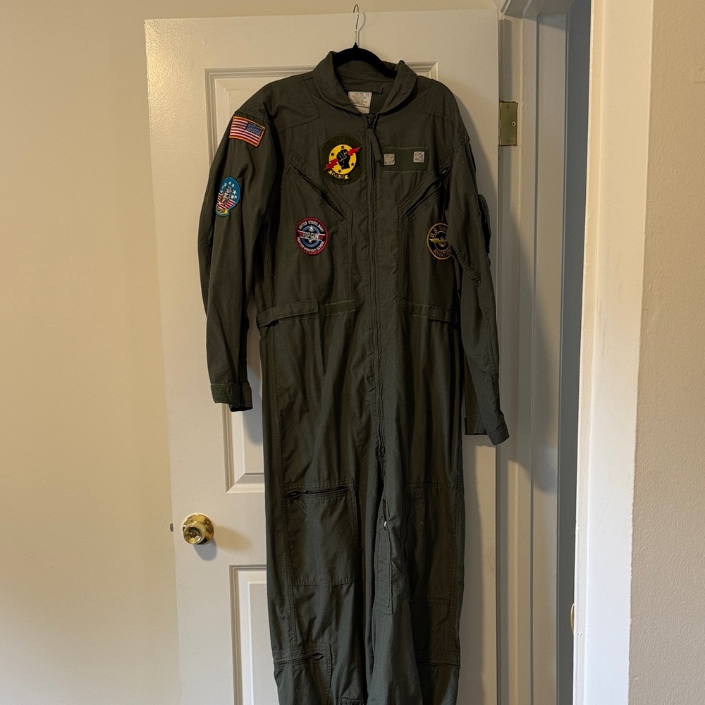 Rothco Olive Flight Suit with Colorful Patches